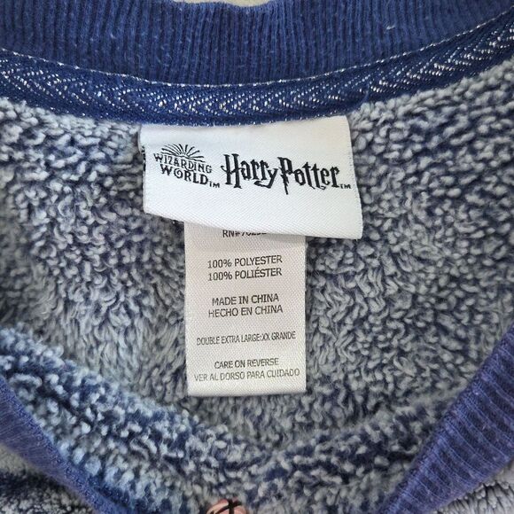 HARRY POTTER • Blue 2-Piece Fleece Jogger Pajama Lounge Set XxL - Picture 2 of 8
